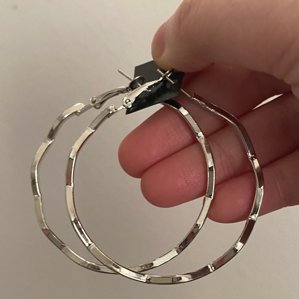 Elegant Silver Hoop Earrings